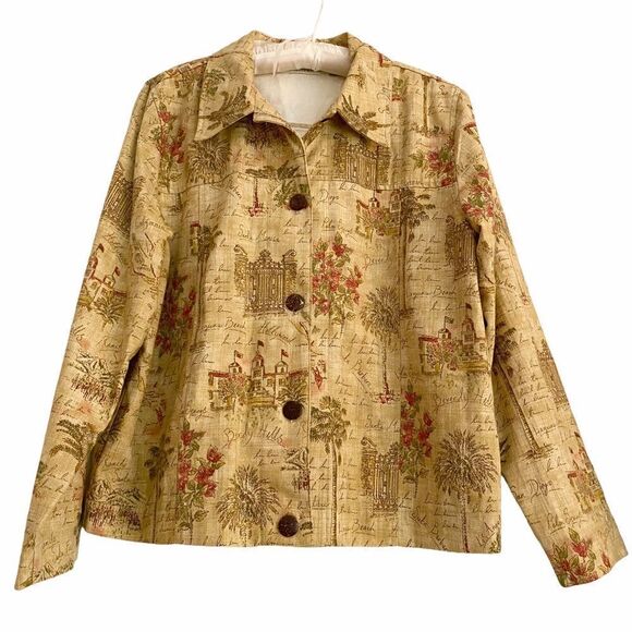 Vintage California Themed Printed Cotton Jacket PM - Picture 1 of 7